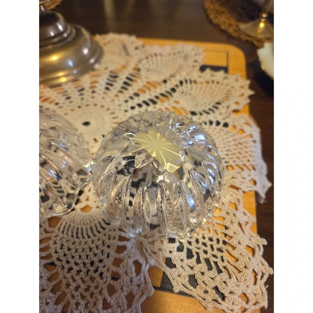 vintage yugoslavia 24% lead crystal trinket box, Glamor, Hollywood, Cottagecore